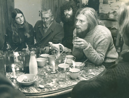 CAT volunteers in the 1970s chatting over tea
