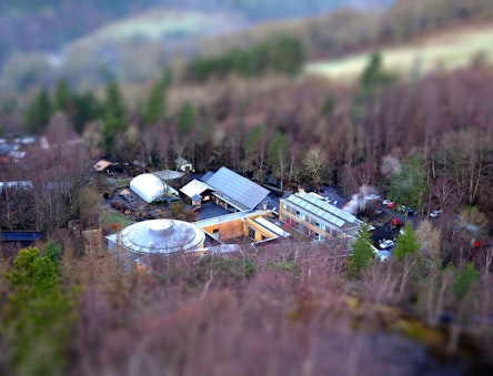 Aerial view of the WISE building and visitors centre