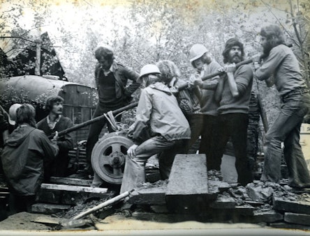 installing the first hydro turbine at CAT