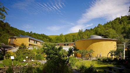 Wales Institute for Environmental Education (WISE) building on a sunny day