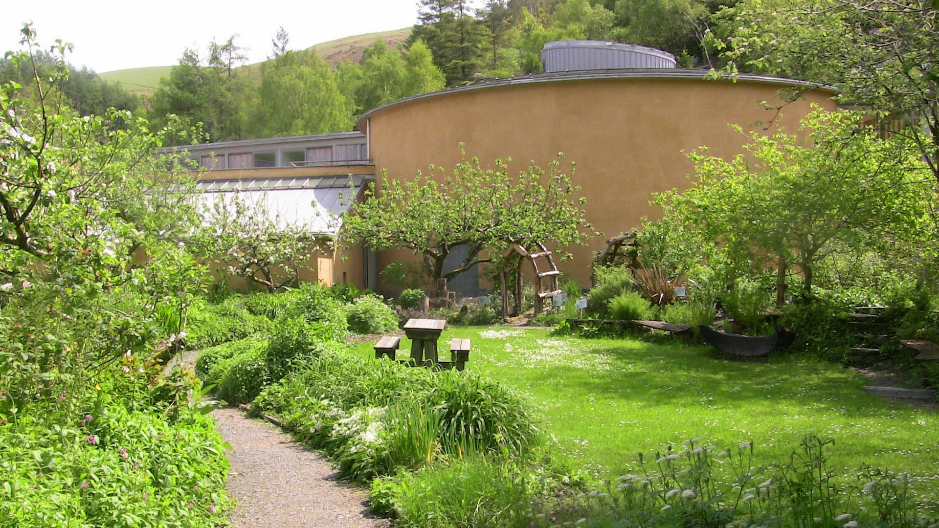 garden outside the Wales Institute of Sustainable Education