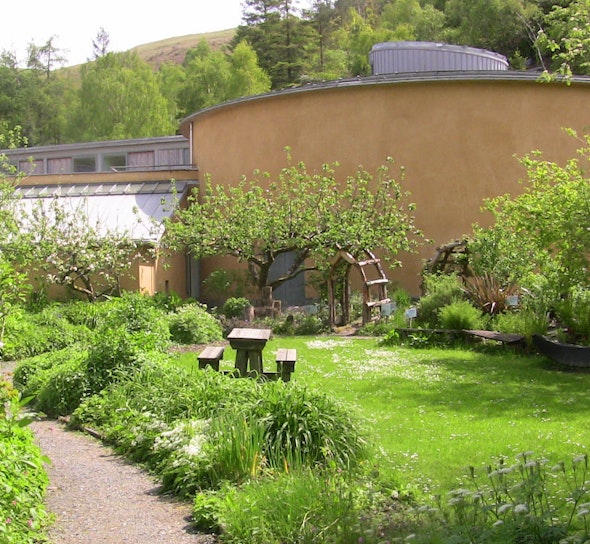 Garden outside the Wales Institute of Sustainable Education