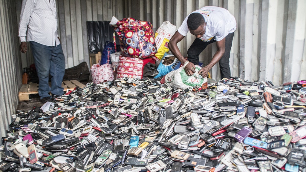collecting scrap phones in Ghana