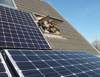 solar panels installed on a roof