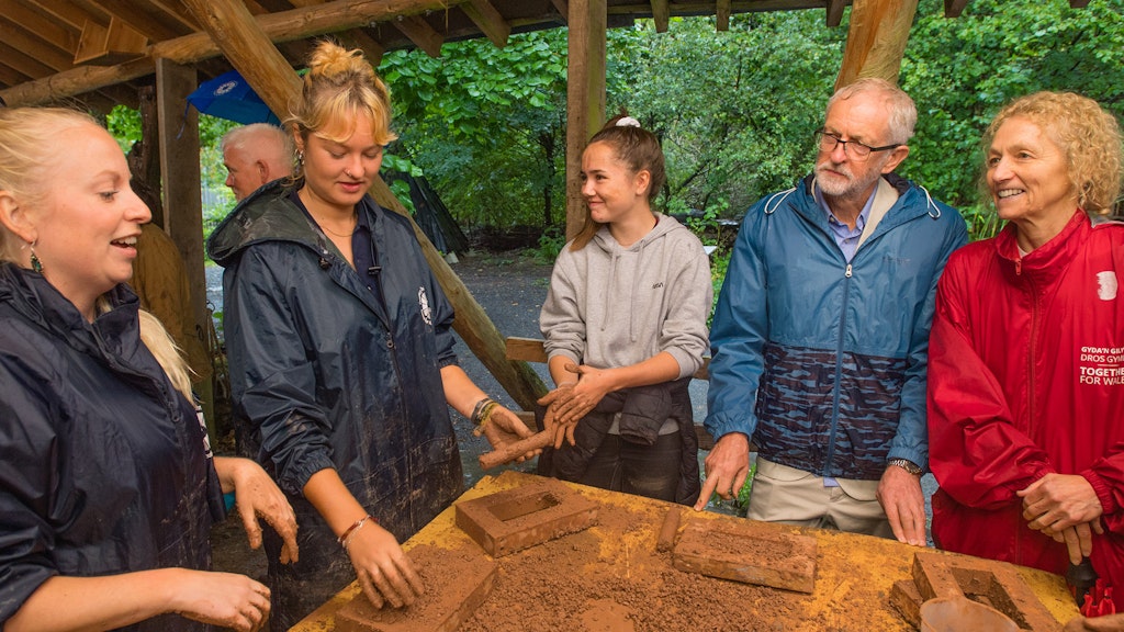 Jeremy Corbin MP , Christine Rees MP Visiting CAT - Centre for Alternative Technology Machynlleth Wales UK Friday 16 August 2019