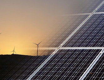PV solar panels and wind turbines