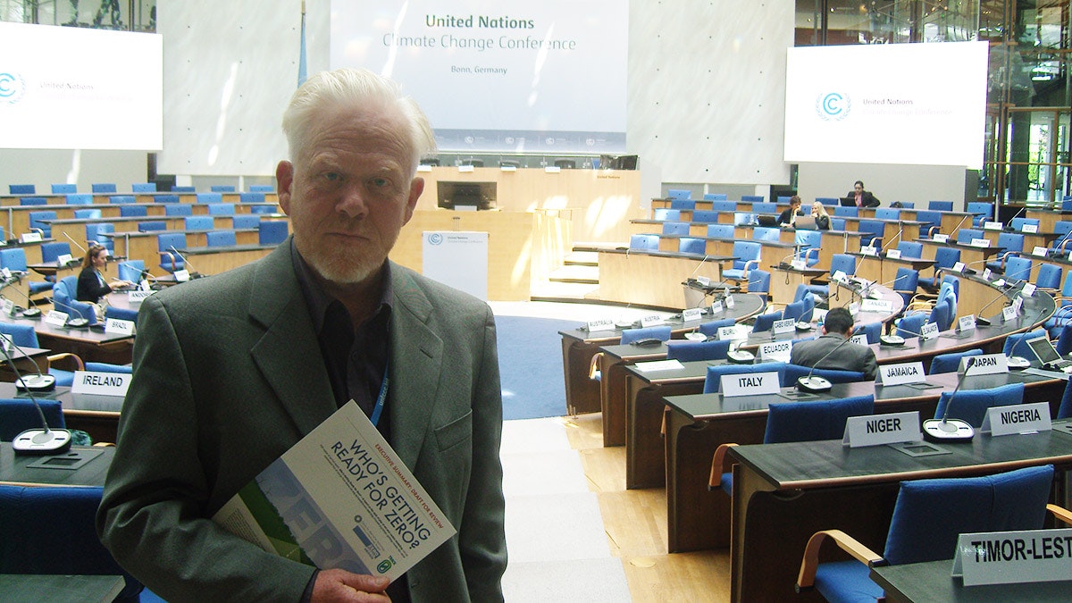 Paul Allen at the UN climate talks in Bonn, 2015