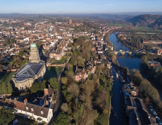 Aerial,View,Of,Bridgnorth, Shropshire, Uk.