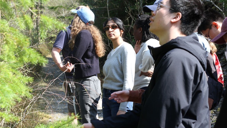 Cambridge University students on a tour of the CAT site